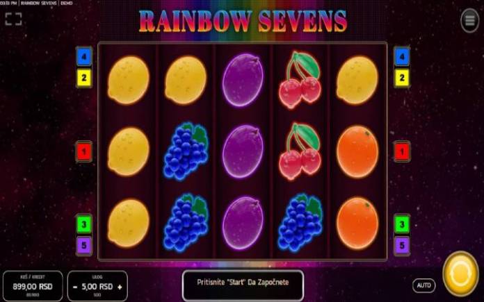 Rainbow Sevens: Disfruta de una tragamonedas clásica