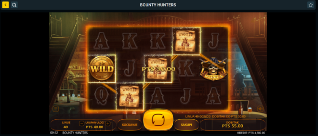 Líneas de pago en el slot Bounty Hunters